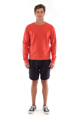 Salinas - Sweatshirt - Colour terracotta and Capri shorts - Colour Black 1
