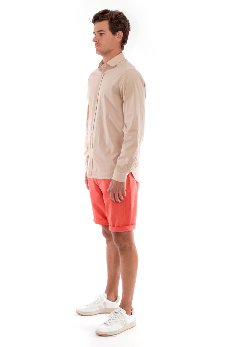 Phoenix - Shirt - Slim Fit - Colour Sand and Raven Shorts - Colour Terracotta 3