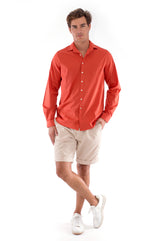 Phoenix - Shirt - Slim Fit - Colour Terracotta and Raven Shorts - Colour Sand 5