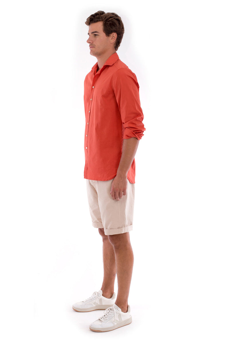 Phoenix - Shirt - Slim Fit - Colour Terracotta and Raven Shorts - Colour Sand 3