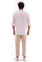 James - Shirt - Colour Rose and Monaco Pants - Colour Sand 4