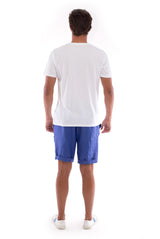 Azur basic tee - Round Neck - Tshirt - Colour Blue and Capri shorts - Colour Blue 4