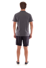 Polo with pocket - Colour Anthracite and Capri Shorts - Colour Black 4