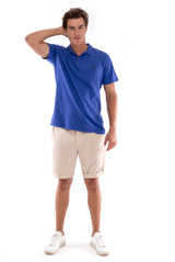 Polo with pocket - Colour Blue and Raven Shorts - Colour Sand 1