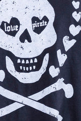 Love pirate - Tank Top - Easy - Colour Black and Short Pants - Colour Antracite - 4