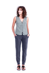 Chaleco - Waistcoat - Colour Khaki and Dakota Long Pants - Colour Antracite - RV by Elisa F 1