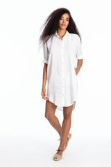 Robe chemise en lin Ava