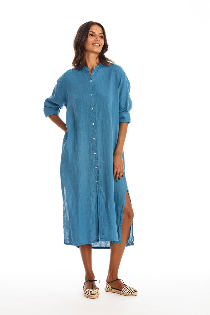 Dakota vestido camisero de lino