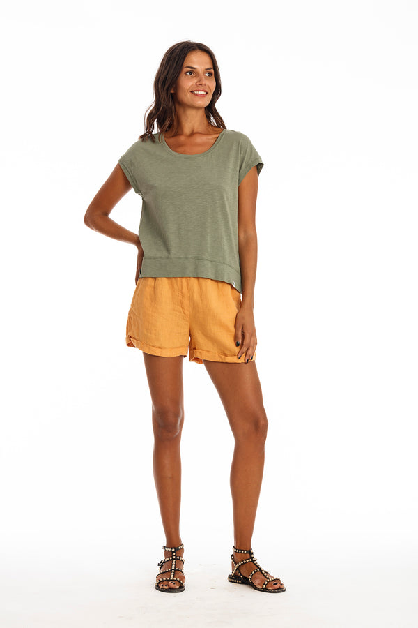 Creta short corto lino