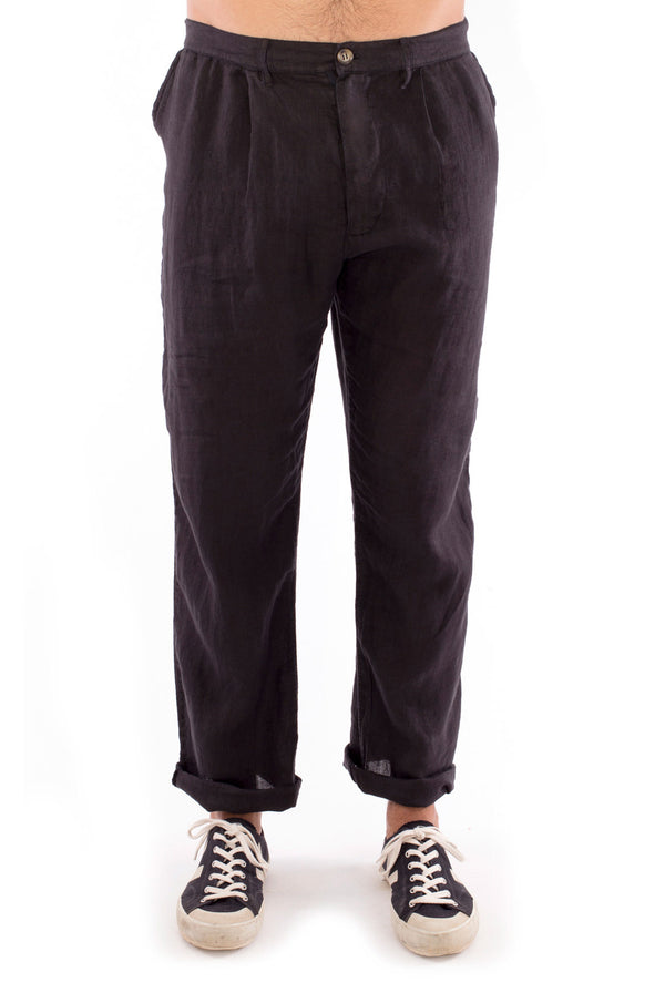 Positano - Linen Pants - Colour Black 1
