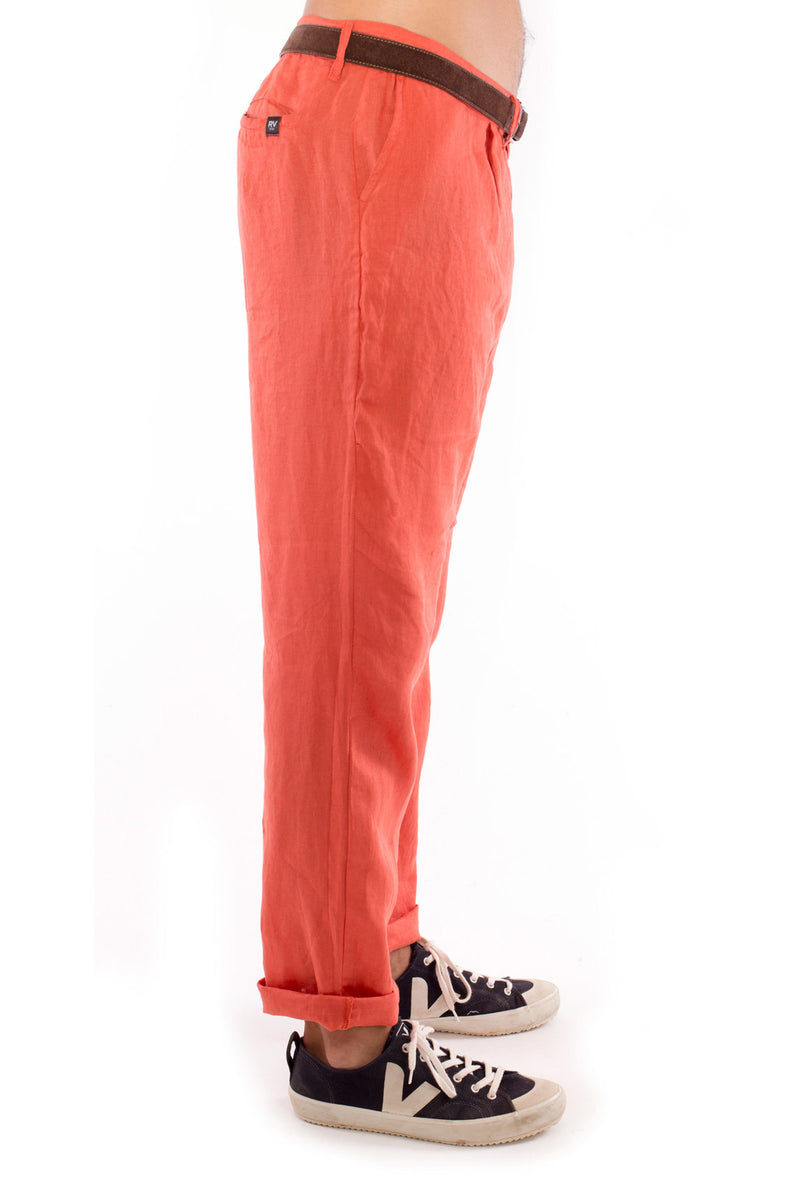 Positano - Linen Pants - Colour Terracotta 3