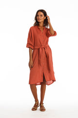 Mei Linen Shirt Dress