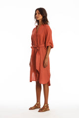 Mei Linen Shirt Dress