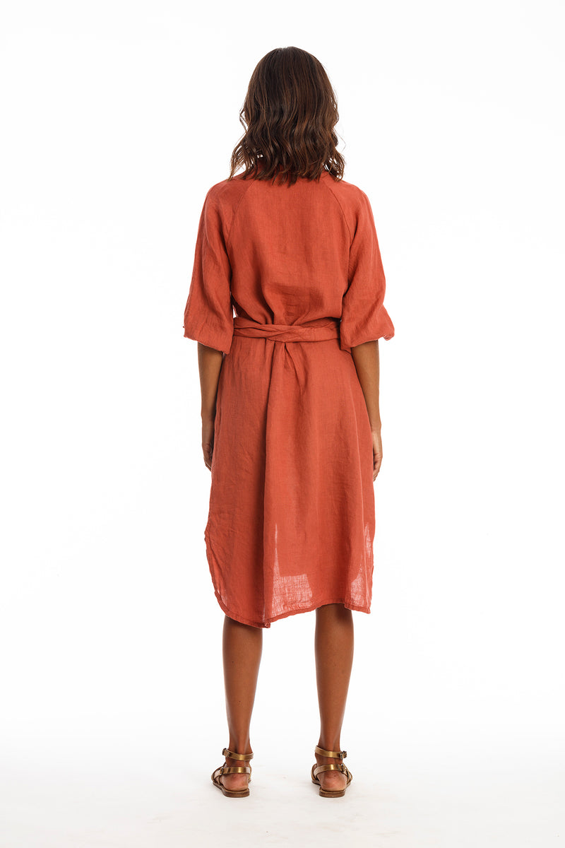 Mei Linen Shirt Dress