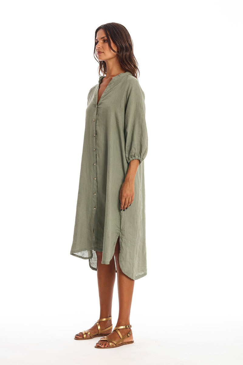 Mei Linen Shirt Dress