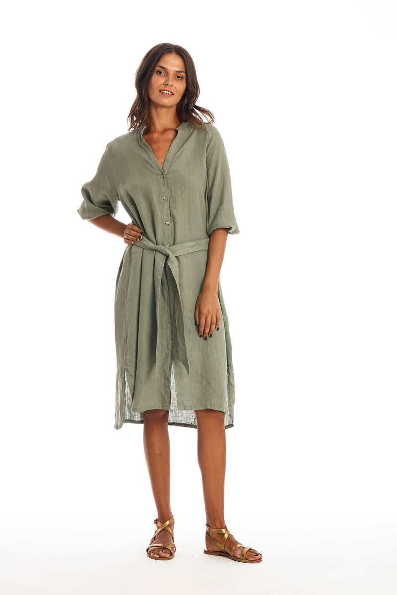 Mei Linen Shirt Dress