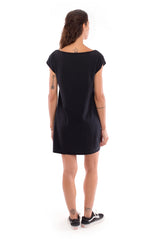 Global warming will… - Loose Fit - Boat Neck - Dress - Colour Black 4