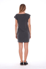 Live your life - Loose Fit - Boat Neck - Dress - Colour Anthracite -4