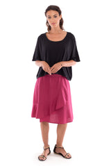 Bahamas - Skirt - Colour Garnet and Square Top - Colour Black - RV by Elisa F