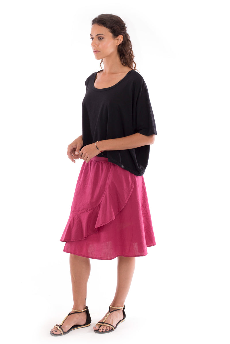 Bahamas - Skirt - Colour Garnet and Square Top - Colour Black - RV by Elisa F 2
