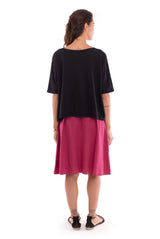Bahamas - Skirt - Colour Garnet and Square Top - Colour Black - RV by Elisa F 3