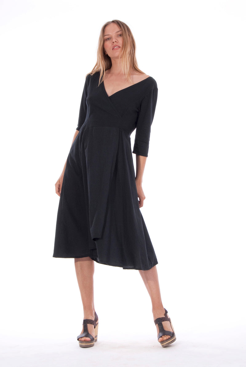 Emma - Midi Dress - Colour Black 1 - RV by Elisa F