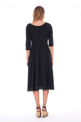 Emma - Midi Dress - Colour Black 2- RV by Elisa F