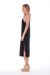 Miami - Back Cross Strap -Midi Dress - RV by Elisa F - Colour Black 4
