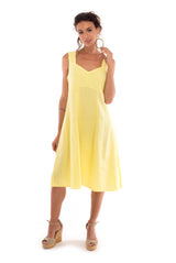 Anouk - Midi Dress - Colour Yellow - RV by Elisa F1