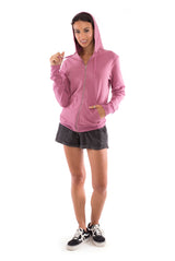 Vedra - Zip Hoodie - Colour Violet and sunset mini shorts colour anthracite-1