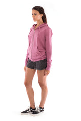 Vedra - Zip Hoodie - Colour Violet and sunset mini shorts colour anthracite 4