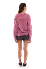 Vedra - Zip Hoodie - Colour Violet and sunset mini shorts colour anthracite 3