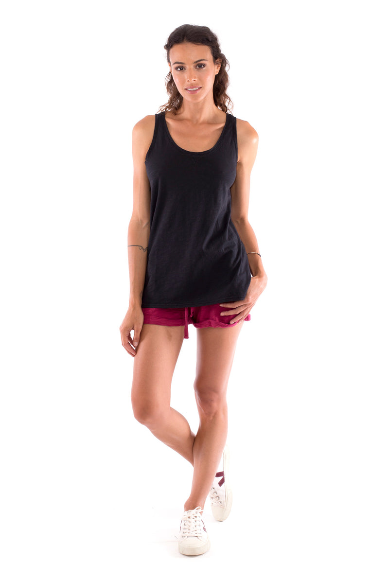 Haiti - Top - Colour Black and sunset mini shorts Colour garnet-1