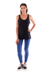 Yoga Leggings - Colour Blue and Haiti Top - Colour Black - RV by Elisa F