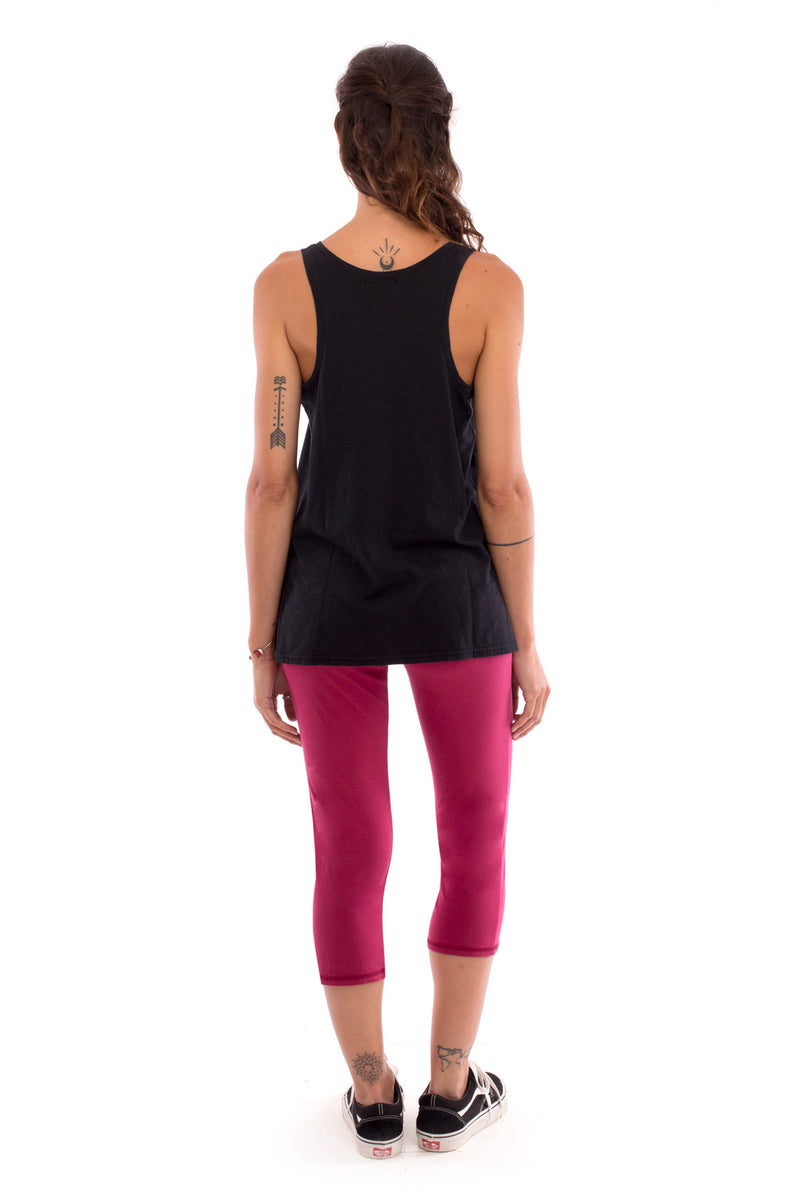 Pirata Short Leggings - Colour Garnet and Haiti - Top - Colour Black - RV by Elisa F 2