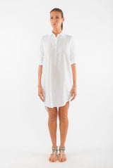 Amalfi LS Linen Shirt Dress