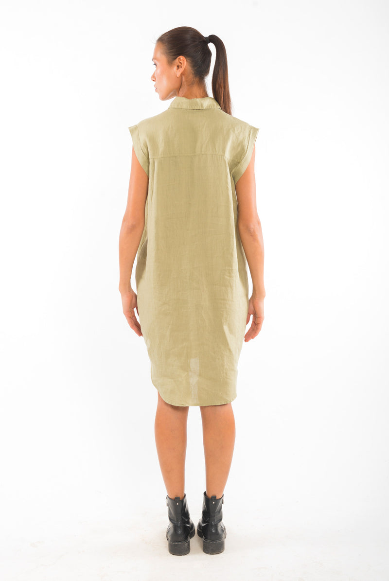 Amalfi NS Linen Shirt Dress