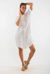 Ava Linen Shirt Dress