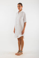 Ava Linen Shirt Dress