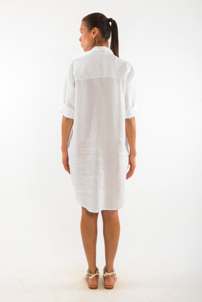 Ava Linen Shirt Dress